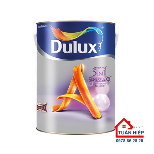 Sơn nước nội thất siêu cao cấp Dulux Ambiance 5 In 1 Superflexx bóng mờ - Z611